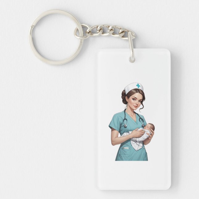 Llavero Nurse Holding Newborn – Gentle Care Medical Design (Frente)