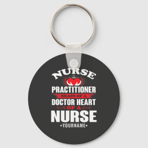 Llavero Nurse Practitioner Brains Of A Doctor Heart Of