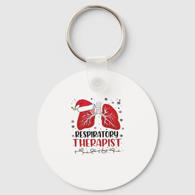 Llavero Nurse Respiratory Therapist Christmas, Lung Christ (Anverso)