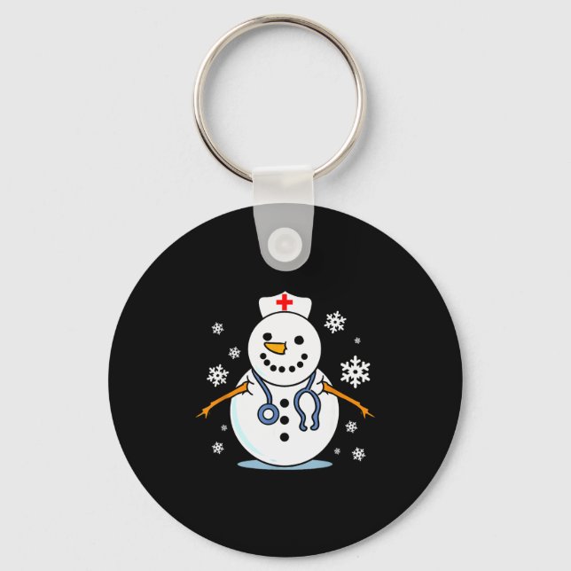 Llavero Nurse Snowman Nurse Christmas  (Anverso)