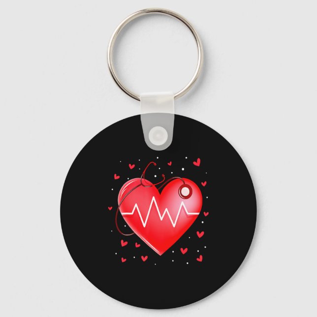 Llavero Nurse Valentines Day Heart Stethoscope 2 _1  (Anverso)