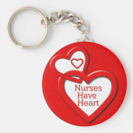 Llavero Nurses Have Heart Red Hearts