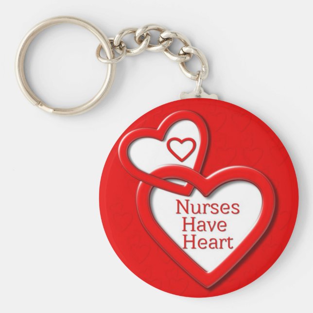 Llavero Nurses Have Heart Red Hearts (Frente)