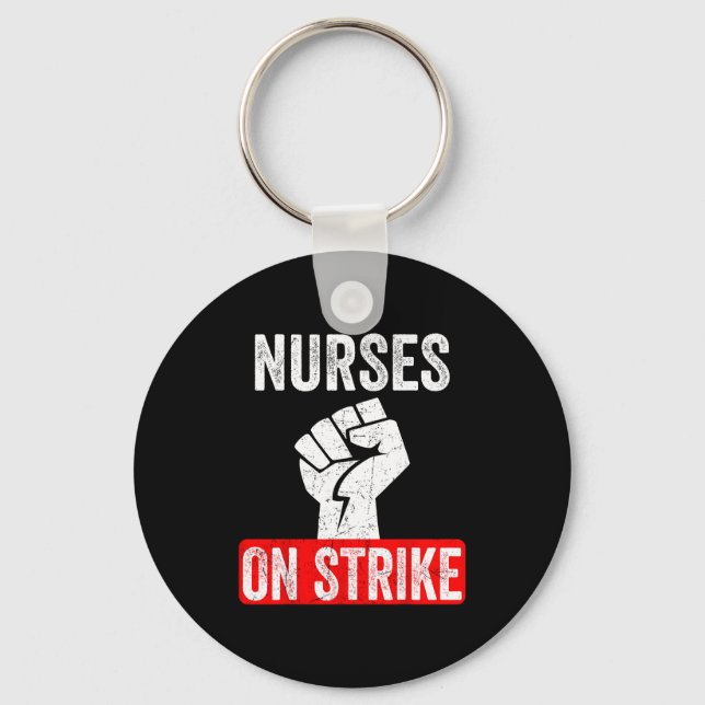 Llavero Nurses On Strike Nnu National Nurses United Staffi (Anverso)