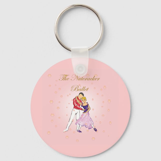 Llavero nutcracker-clara y su príncipe (rosa) (Anverso)