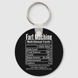 Llavero Nutrion Facts Fart Machine Dad Chistes Graciosos F
