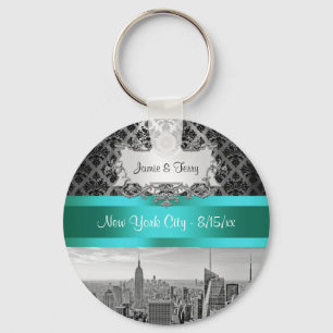 Llavero NY City Skyline BW B3 Damask F2 -