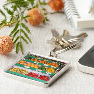 Llavero NYC Fruit Stand Sidewalk Grocery New York City