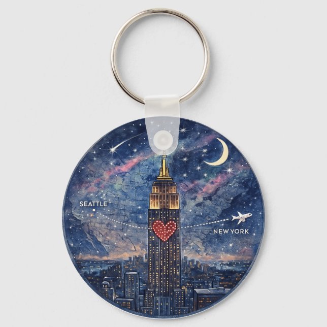 Llavero NYC to Seattle Keychain (Anverso)