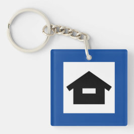 Llavero Nyckelring Vägmärke Hus Stuga