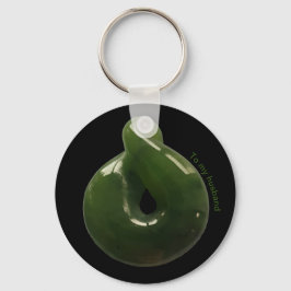 Llavero NZ Greenstone Pounamu Twist Personalizable Gift Ke