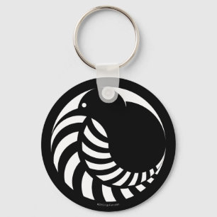 Llavero NZ Kiwi / Silver Fern Emblem