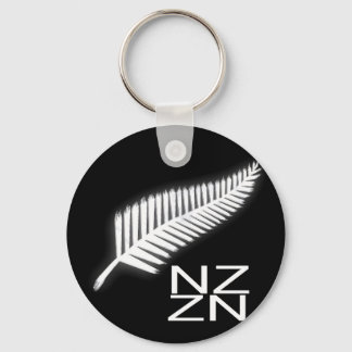 Llavero NZ Silver Fern Emblem Nacional Keychain Patriótico