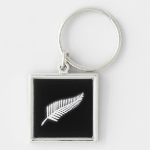 Llavero NZ Silver Fern New Zealand Patriotic Keychain