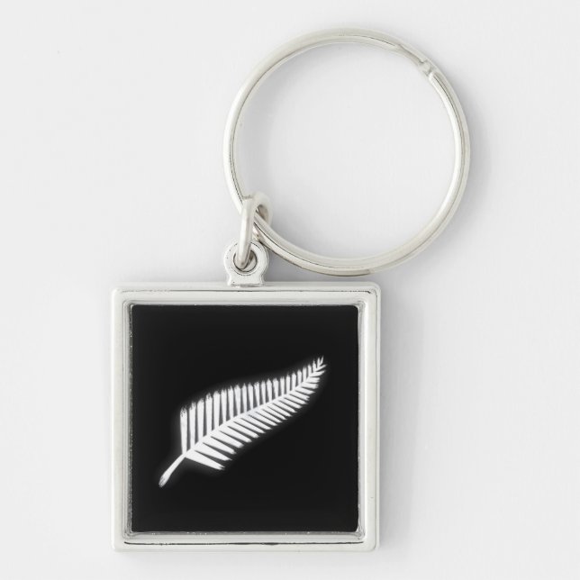 Llavero NZ Silver Fern New Zealand Patriotic Keychain (Frente)