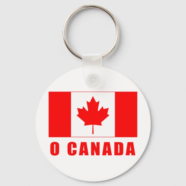 Llavero O CANADÁ con camisetas con bandera canadiense (Anverso)