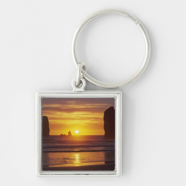 Llavero O, Costa de Oregón, Playa de Cannon, estanques en  (Frente)