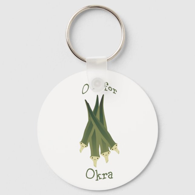 Llavero O es para Okra. (Anverso)