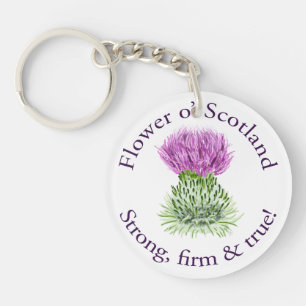 Llavero O Escocia de la flor. ¡Fuerte, firme y verdad!