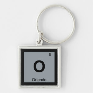 Llavero O - Orlando: Símbolo de tabla periódica de química