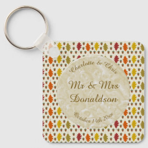 Llavero Oak leaves and Acorns Fall Autumn Wedding Custom