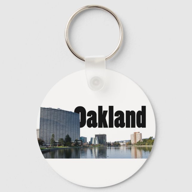 Llavero Oakland California con Oakland en el cielo (Anverso)