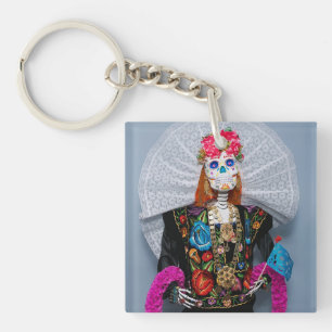 Llavero Oaxaca Calavera Catrina Tehuana