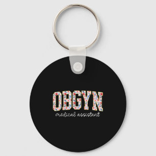 Llavero Obgyn Médico Instantáneo Floral Ob-gyn Médico Inst