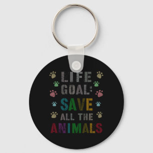 Llavero Objetivo de vida lindo Salvar animales Día de resc