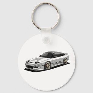 Llavero obra de arte dibujada a mano de nissan 240sx 