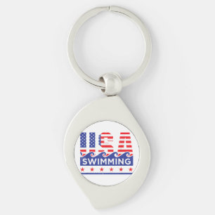 Llavero Obras De Arte De Natación En Estados Unidos Para U