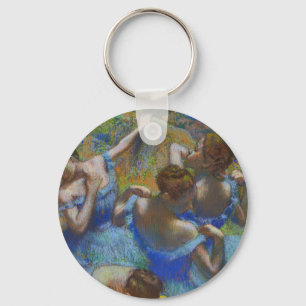 Llavero Obras maestras de arte pastel de bailarinas azules
