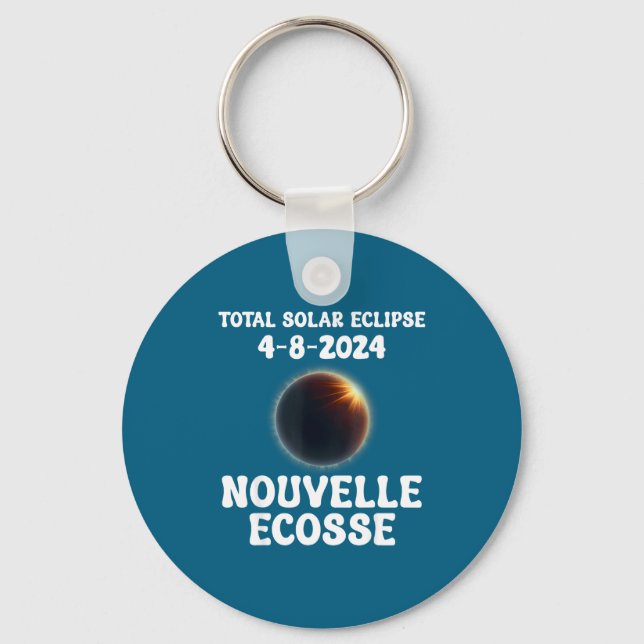 Llavero Observación del eclipse solar total norte (Anverso)