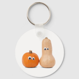 Llavero observado grande del botón de la calabaza