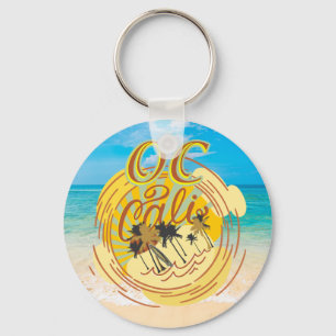 Llavero OC Cali Condado de Orange California Playa Sol Ole
