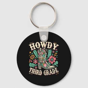 Llavero Occidental Howdy Tercer Grado Regreso a la Escuela