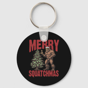 Llavero Occidente retro Merry Squatchmas Funny Bigfoot San