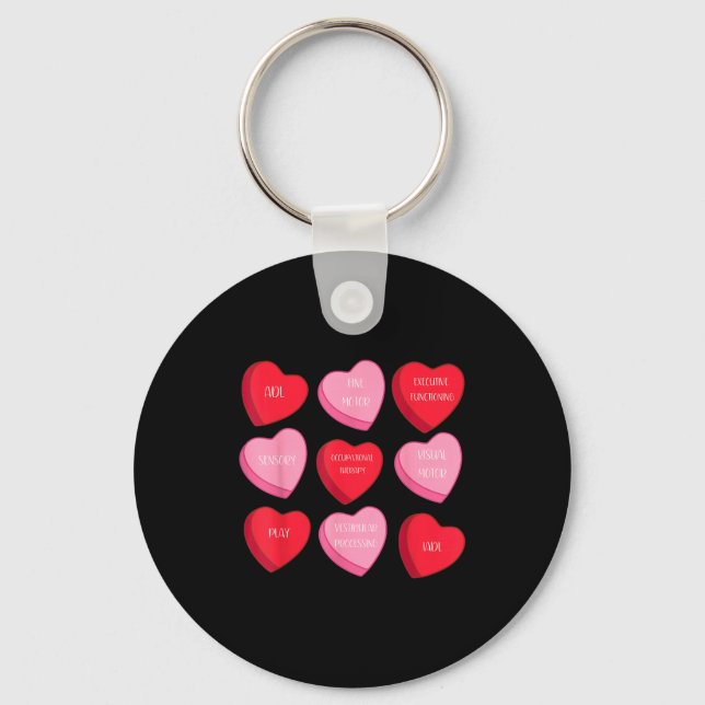Llavero Occupational Therapy Heart Candy Valentine Day Ot  (Anverso)