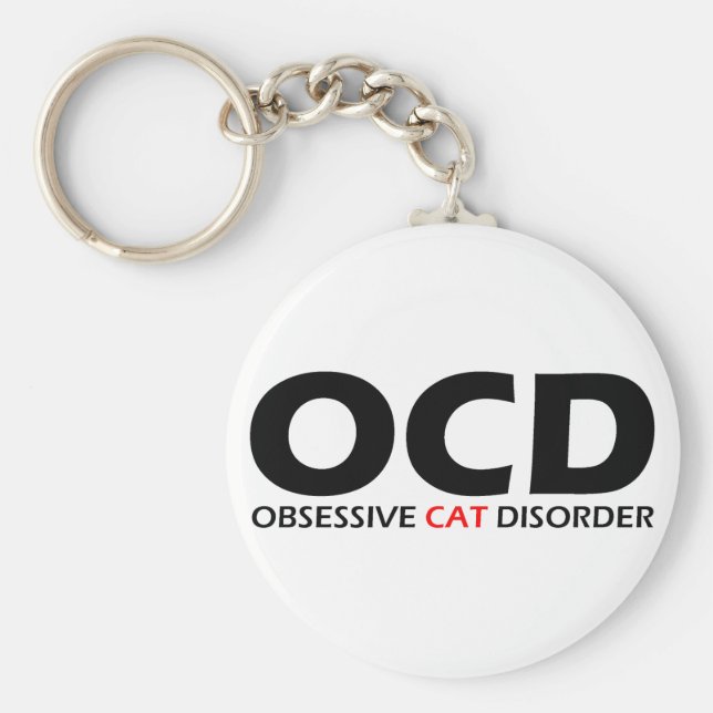 Llavero OCD - Trastorno obsesivo del gato (Frente)