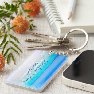 Llavero Ocean Beach Sea Travel Aqua Blue Stylish