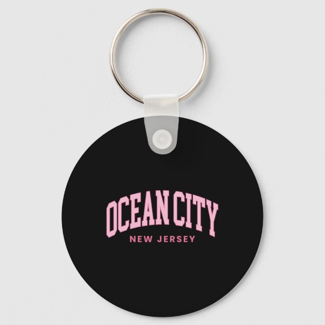 Llavero Ocean City New Jersey Nj Retro Preppy Throwback Wo (Anverso)