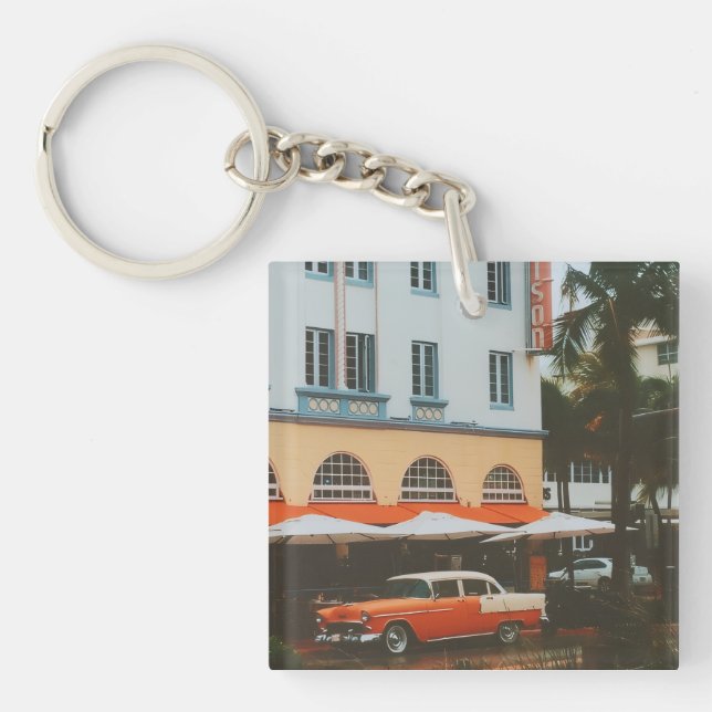 Llavero Ocean Drive, South Beach, Miami (Frente)