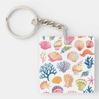 Llavero OceanModern Tropical Plant Print – Pink and Green