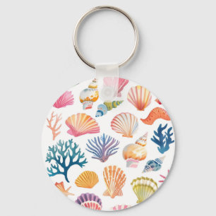 Llavero OceanModern Tropical Plant Print – Pink and Green