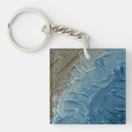 Llavero Ocean's Edge: Una pintura digital de la tranquilid