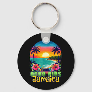 Llavero Ocho Ríos Playa Jamaica Atardecer Tropical Verano