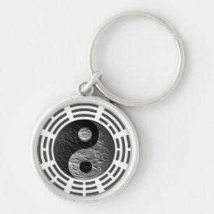 Llavero Ocho Trigrams Yin Yang Grabado en relieve-Como