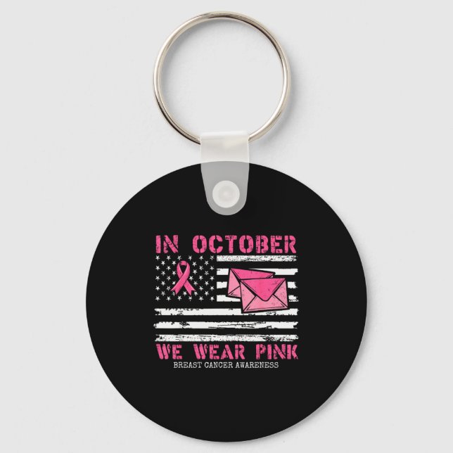 Llavero October We Wear Nk Breast Cancer Awareness Stal Wo (Anverso)