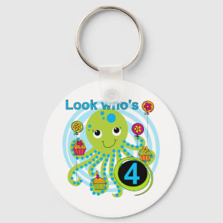 Llavero Octopus 4º cumpleaños camisetas y regalos de T