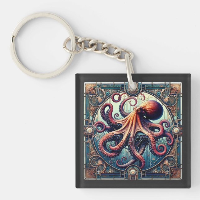 Llavero Octopus Art Deco (Frente)
